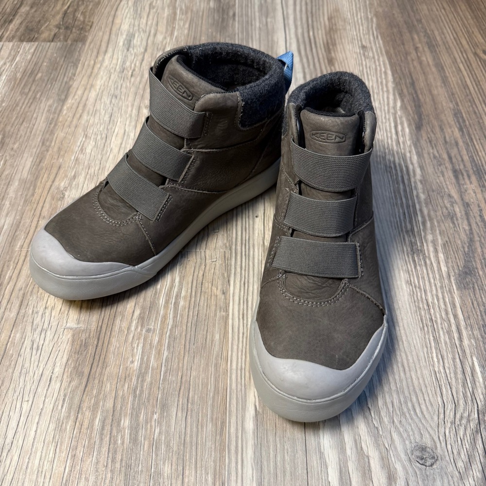KEEN Elle Mid Waterproof Insulated Winter Boots Slip On Gray Womens Size 7